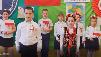 Nasz duet na I miejscu w konkursie "Wokół Niepodległej"
